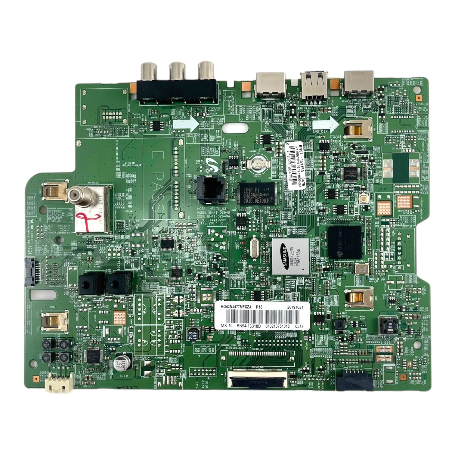 Samsung BN94-13318D Main Board for HG43NJ477MFXZA