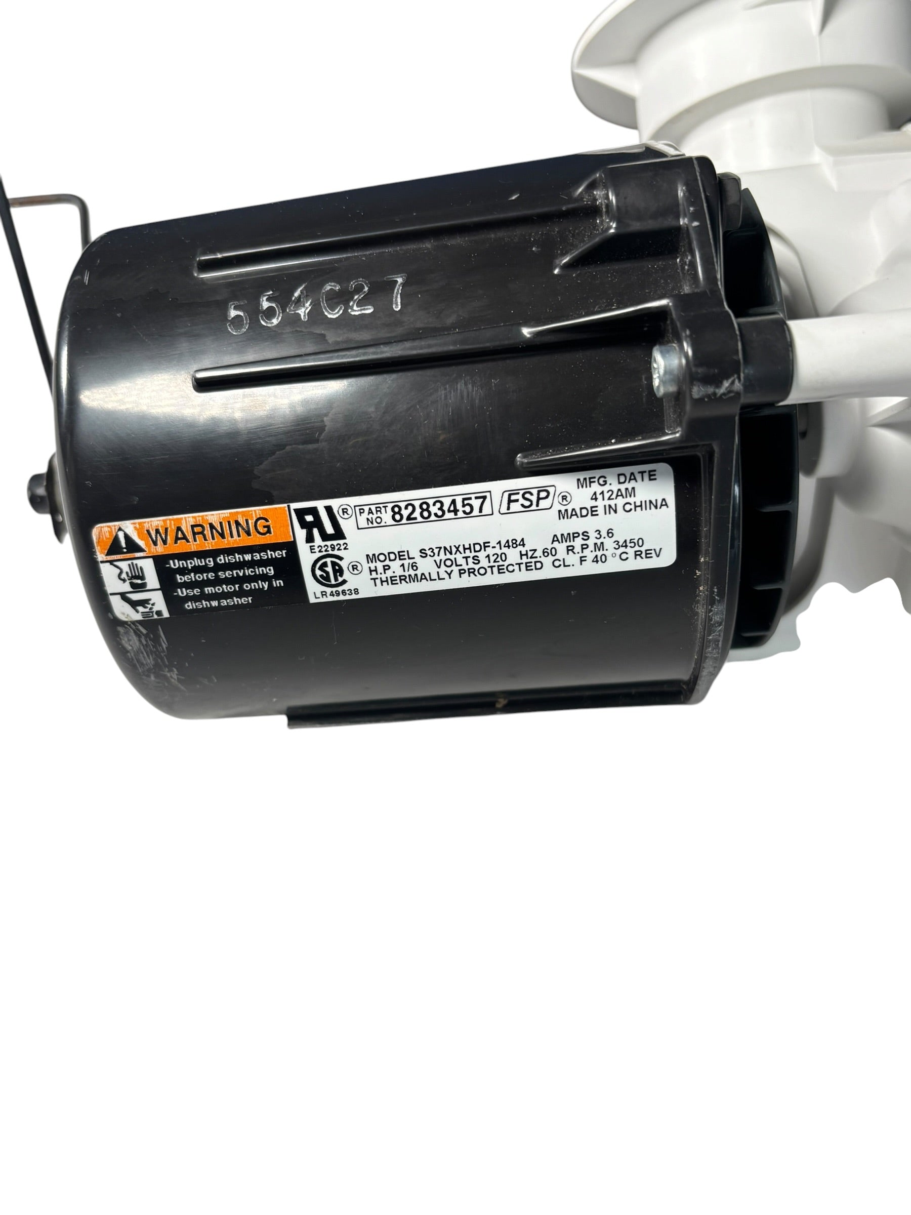 Whirlpool Dishwasher Pump w/Motor Assembly 8283457 WP8283457 (REFURBISHED)