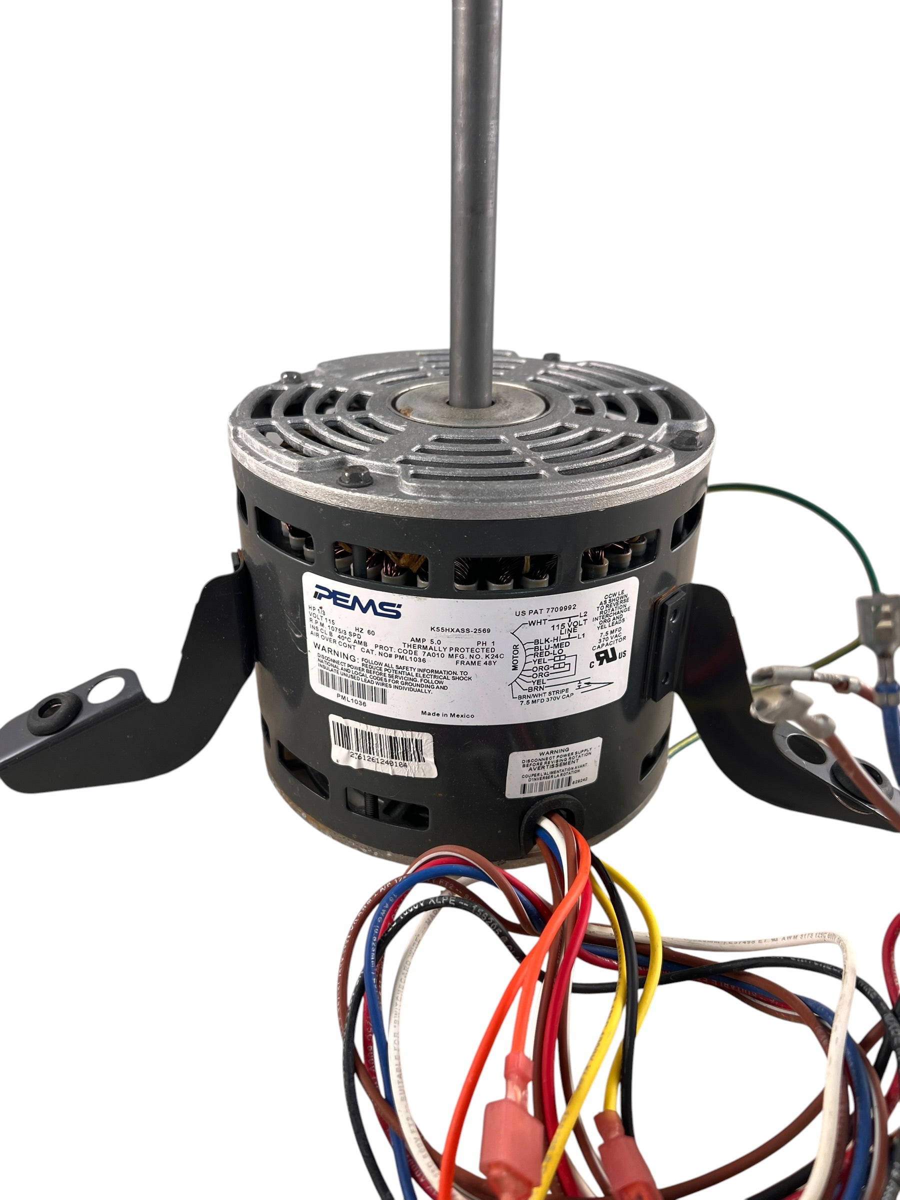PEMS K55HXASS-2569 Blower Motor 1/3HP 1075/3spdRPM 115v 1ph