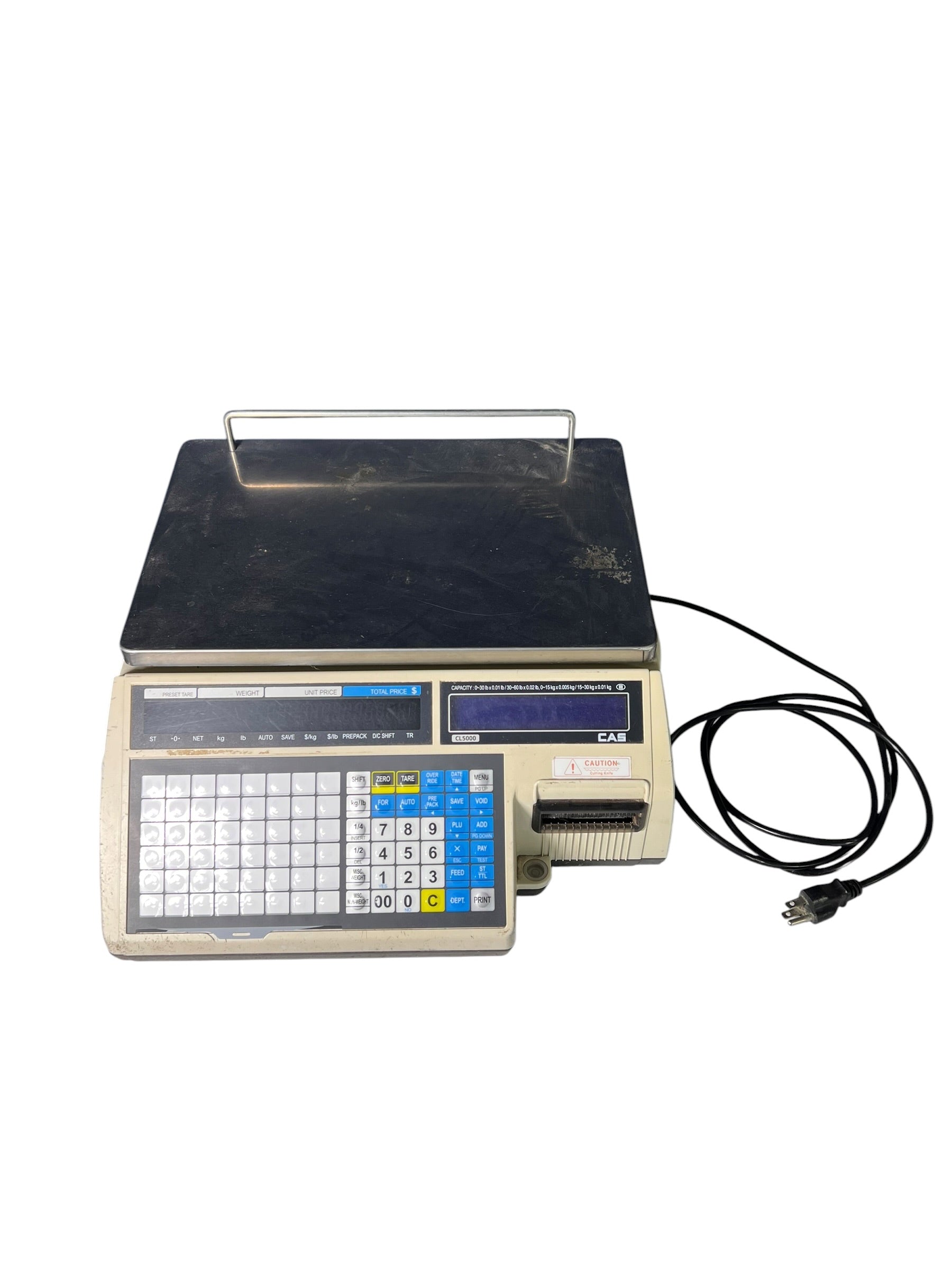 CAS CL5000-B Commercial Price Computing Label Printing Scale | CL5000B Bench Scale (USED)