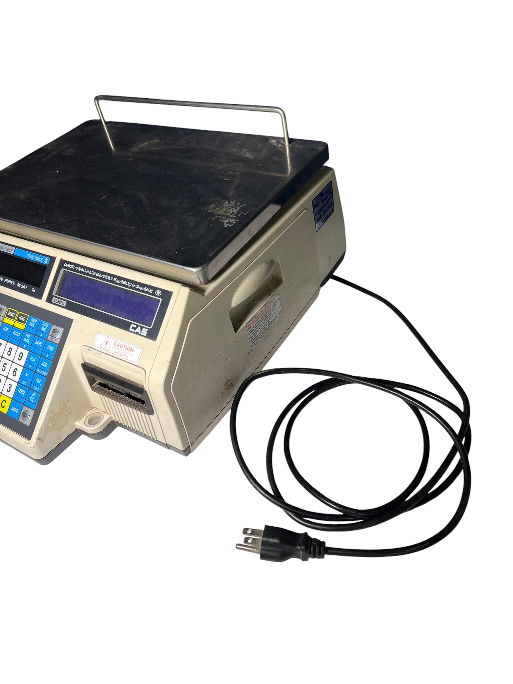 CAS CL5000-B Commercial Price Computing Label Printing Scale | CL5000B Bench Scale (USED)