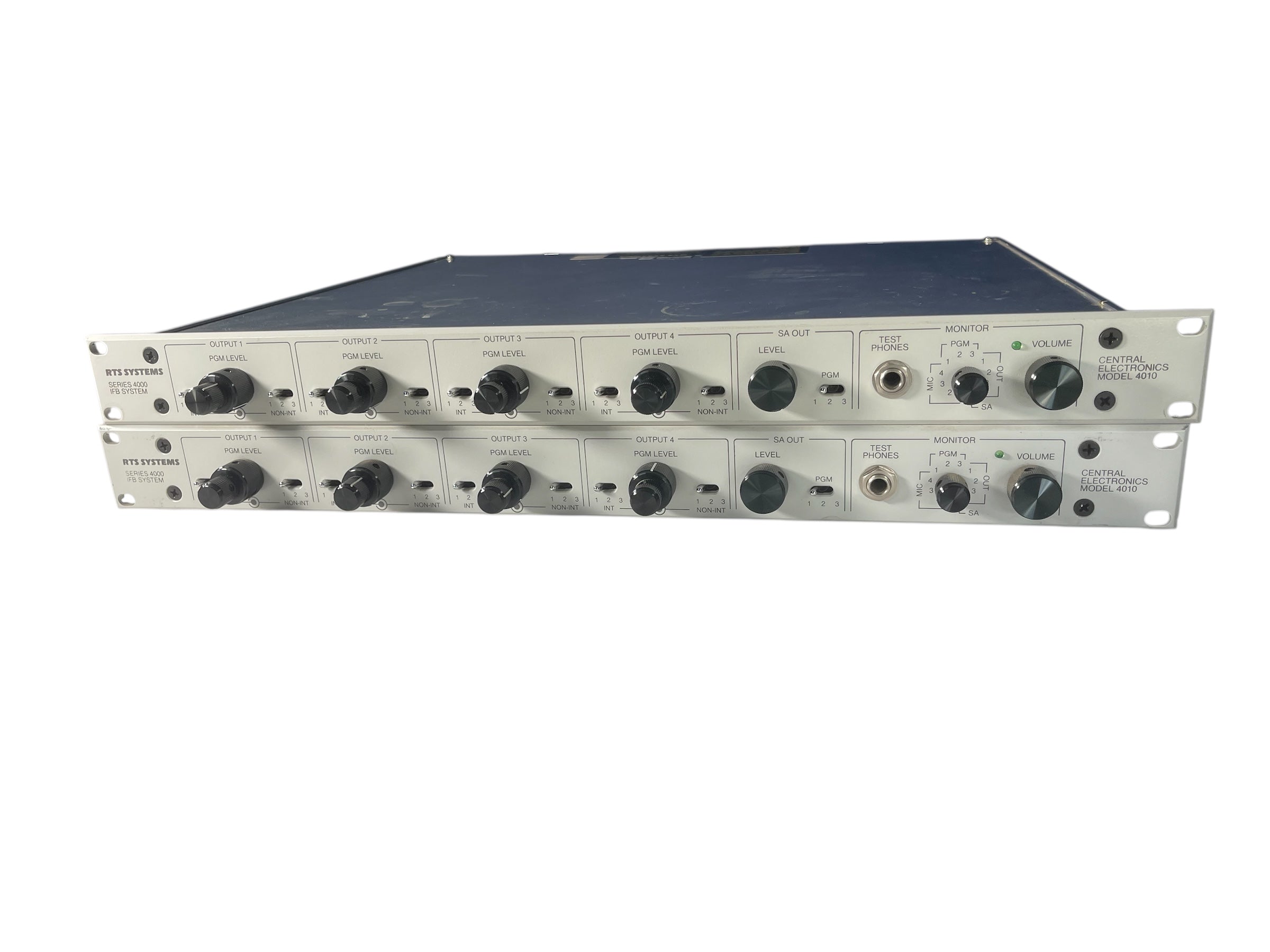 Two (2) RTS Telex Model 4010 Central Electronics Series 4000 IFB System (Untested)