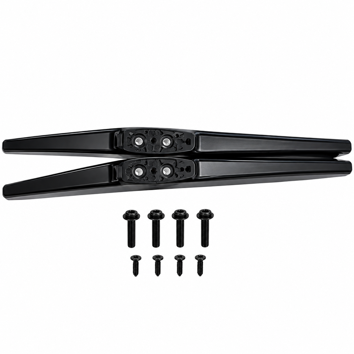 Insignia NS-85F501NA26 stand legs and screws on white background