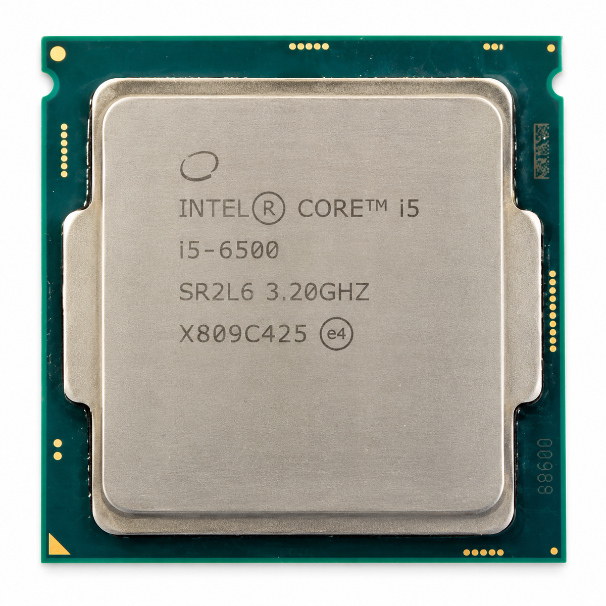 Intel Core i5-6500 SR2L6 processor on white background