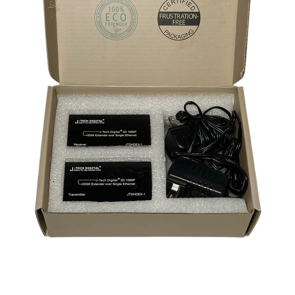 J-Tech Digital 3D 1080P HDMI Extender Over Single Ethernet JTDHDEX-1