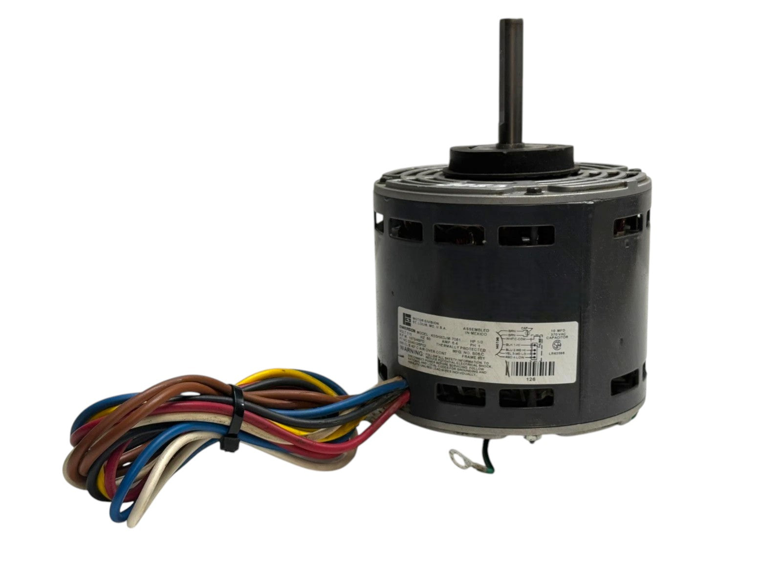 EMERSON K55HXDJM-7081 Furnace Blower Motor 1/3HP 1075RPM 4SPD 115V D340126P02