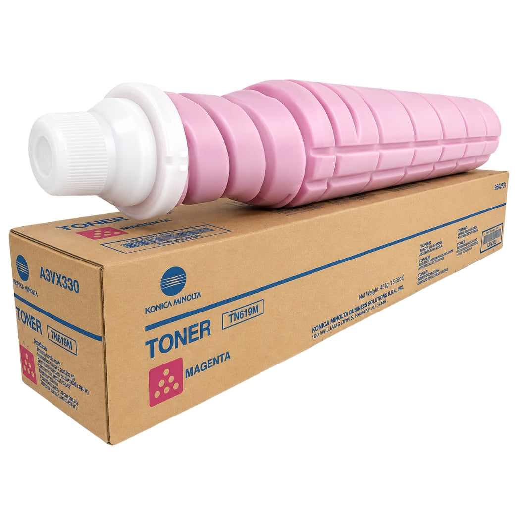 New, Pre-Owned - Konica-Minolta TN619M Magenta Toner Cartridge, A3VX330