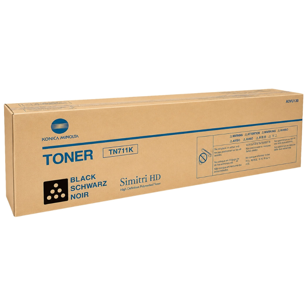 New, Pre-Owned - Konica-Minolta TN711K Black Toner Cartridge, A3VU130