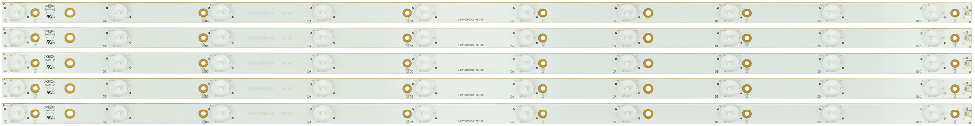 Vizio LBM430P1001-AE-3S LED Backlight Strips (5) (NEW) D43-C1 D43N-E1 D43-D1