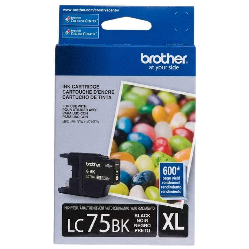 New, Pre-Owned - Brother LC75 Black Ink Cartridge