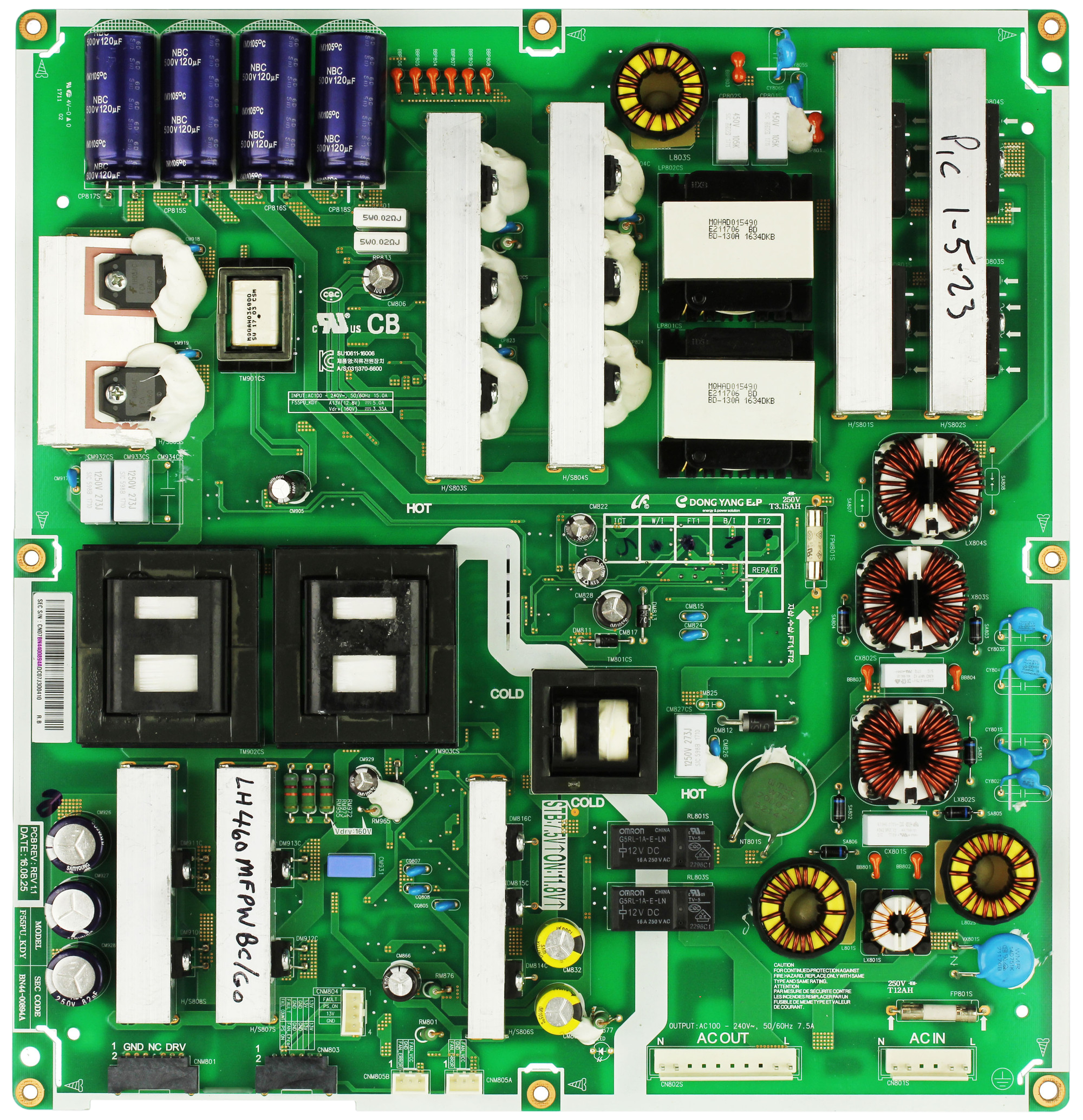 Samsung BN44-00894A Power Supply / LED Board