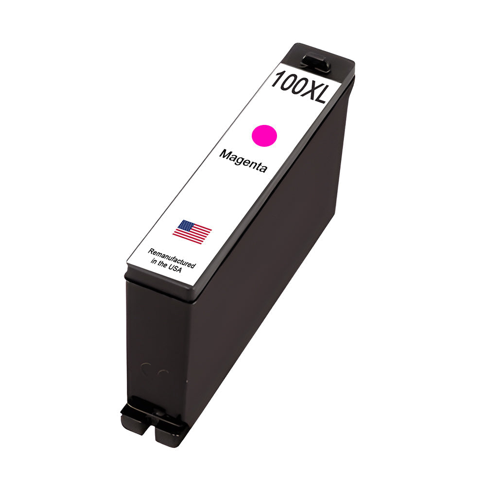 U.S. Remanufactured for Lexmark #100XL 14N1094 Magenta Ink Cartridge High Yield