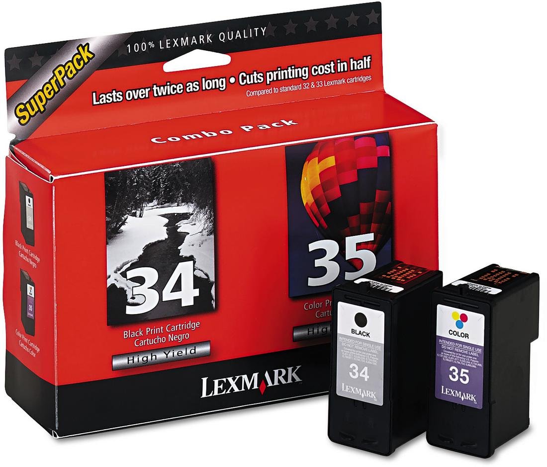 New, Pre-Owned - Lexmark #34/#35 Ink Cartridges, 18C0535 Combo Pack