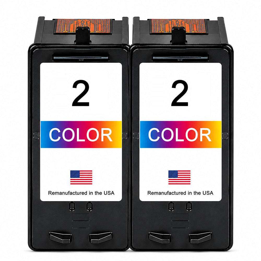 U.S. Remanufactured for Lexmark #2 18C0190 Color Ink Cartridge Twin Pack
