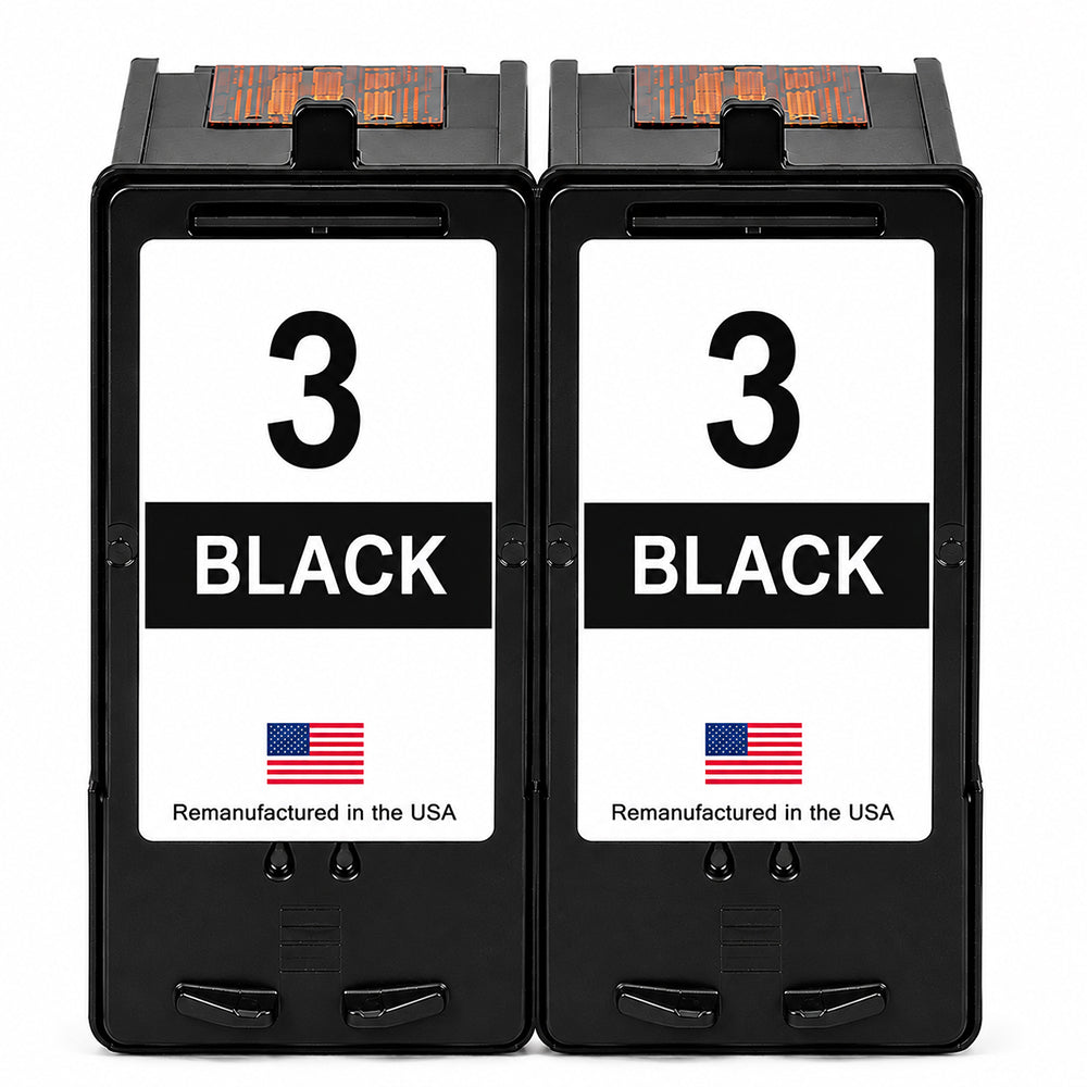 U.S. Remanufactured for Lexmark #3 18C1530 Black Ink Cartridge Twin Pack