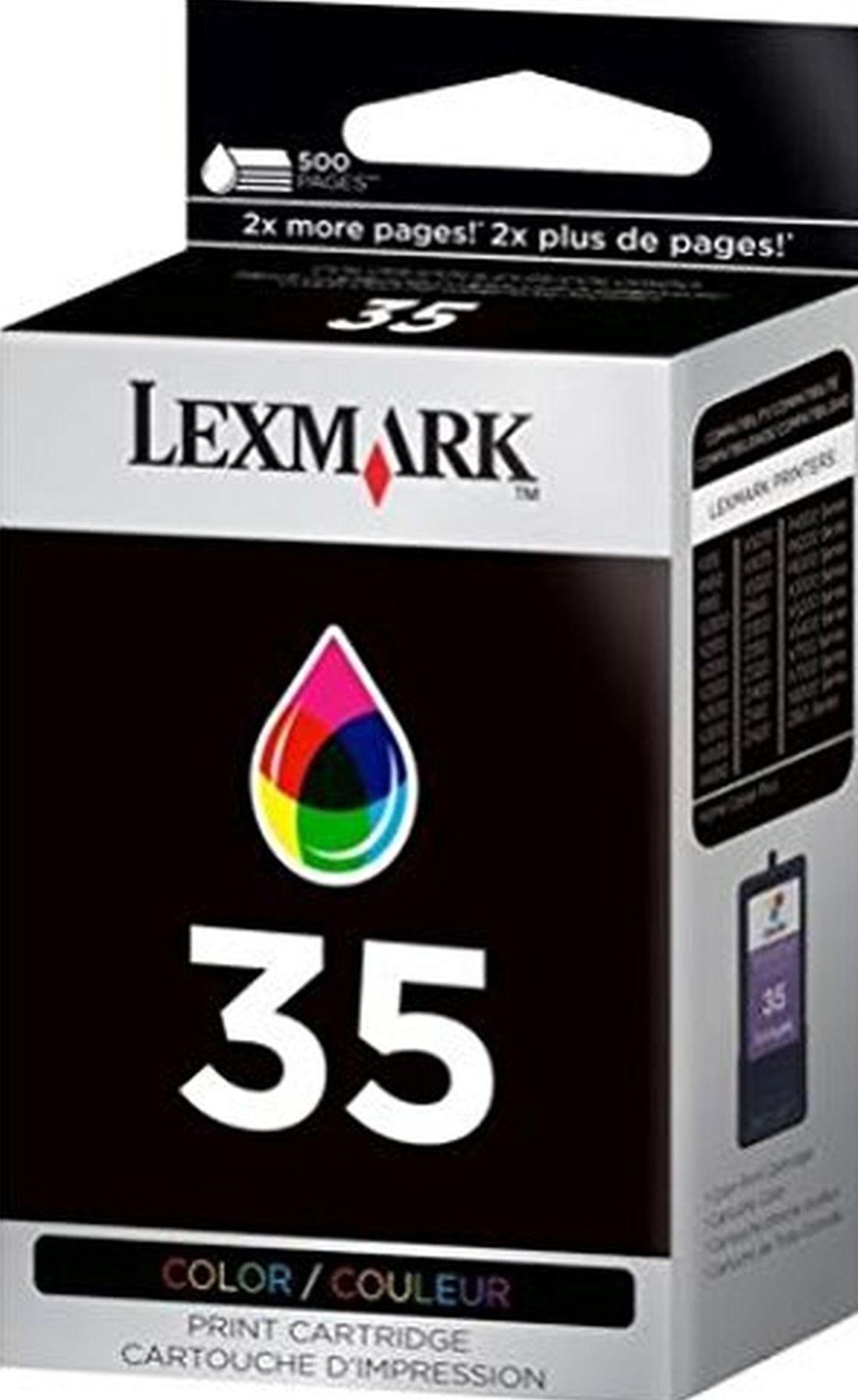 New, Pre-Owned - Lexmark 18C0035, NO #35, High Yield Color Ink Cartridge