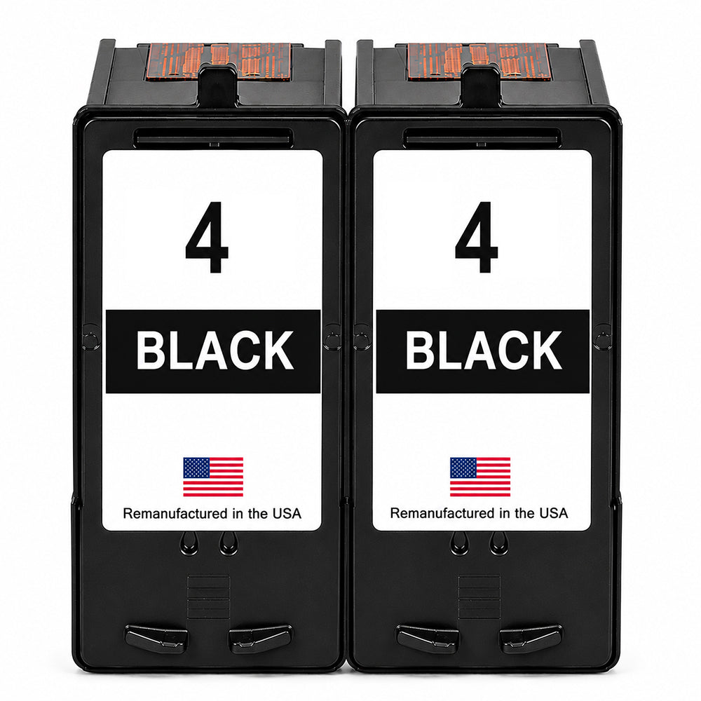 U.S. Remanufactured for Lexmark #4 18C1974 Black Ink Cartridge Twin Pack