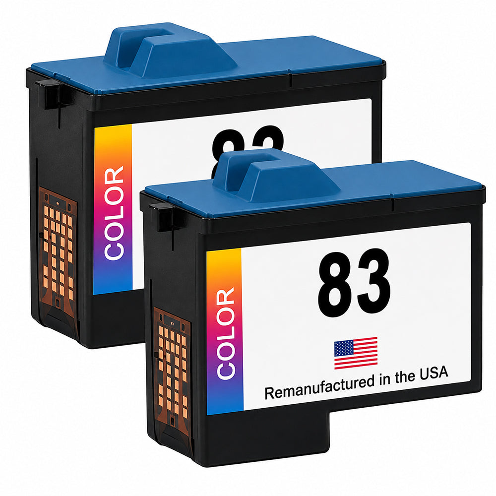 U.S. Remanufactured for Lexmark #83 18L0042 Color Ink Cartridge Twin Pack