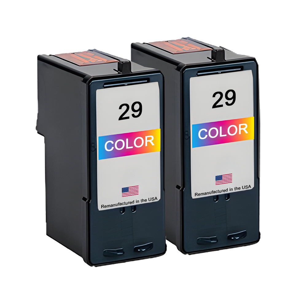 U.S. Remanufactured for Lexmark #29 Color Ink Cartridges Twin Pack