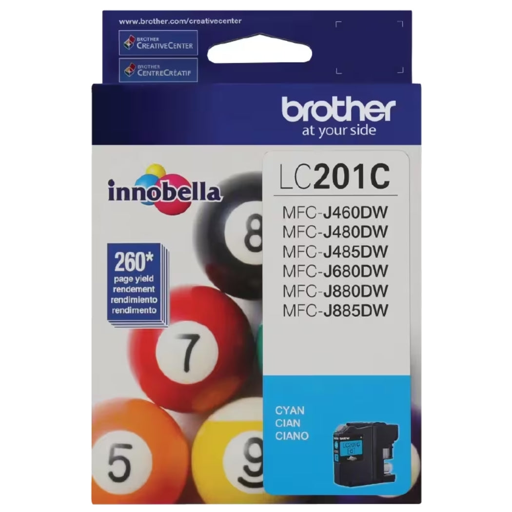 New, Pre-Owned - Brother LC201 Cyan Ink Cartridges