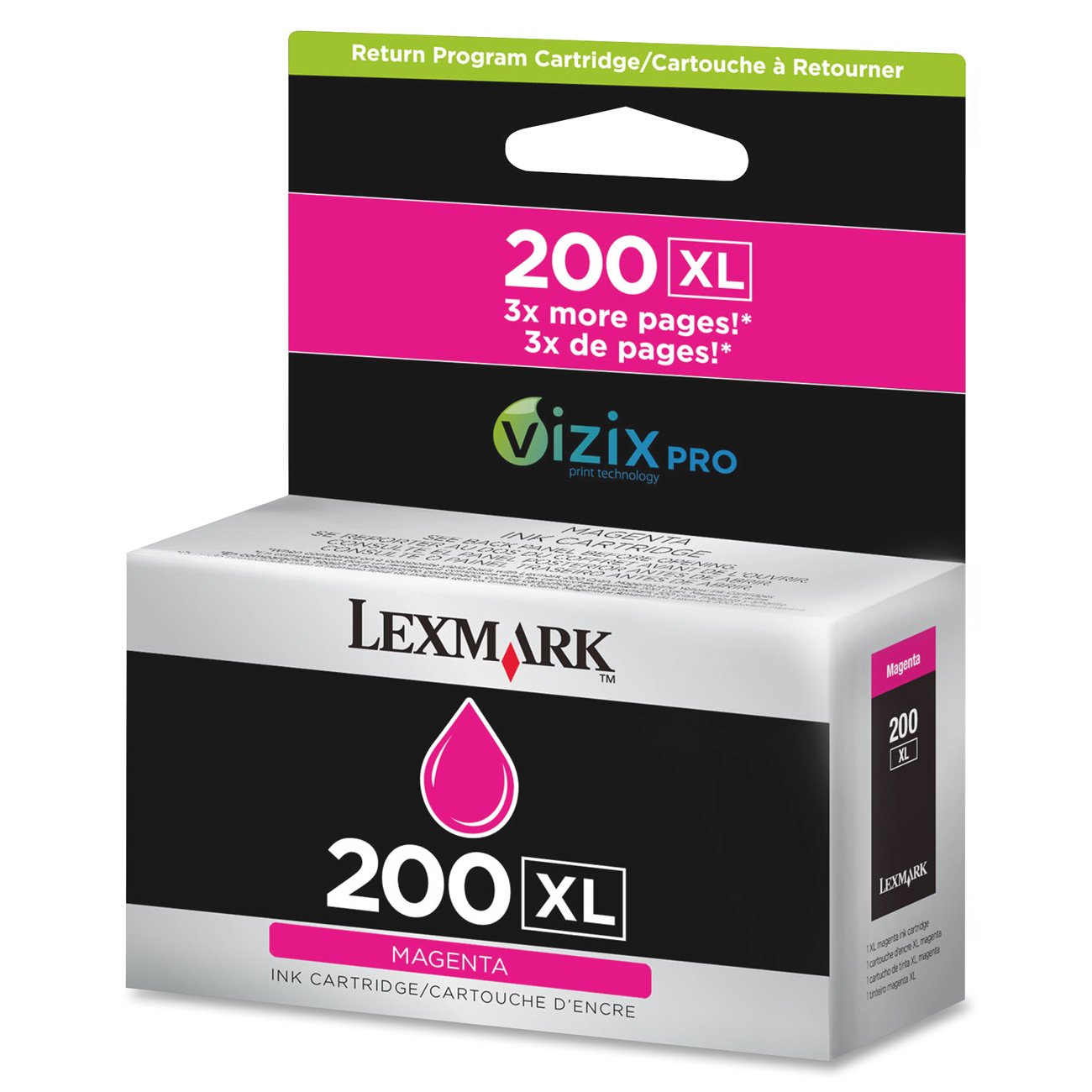 New, Pre-Owned - Lexmark 200xl High Yield Magenta Ink Cartridge, 14L0176