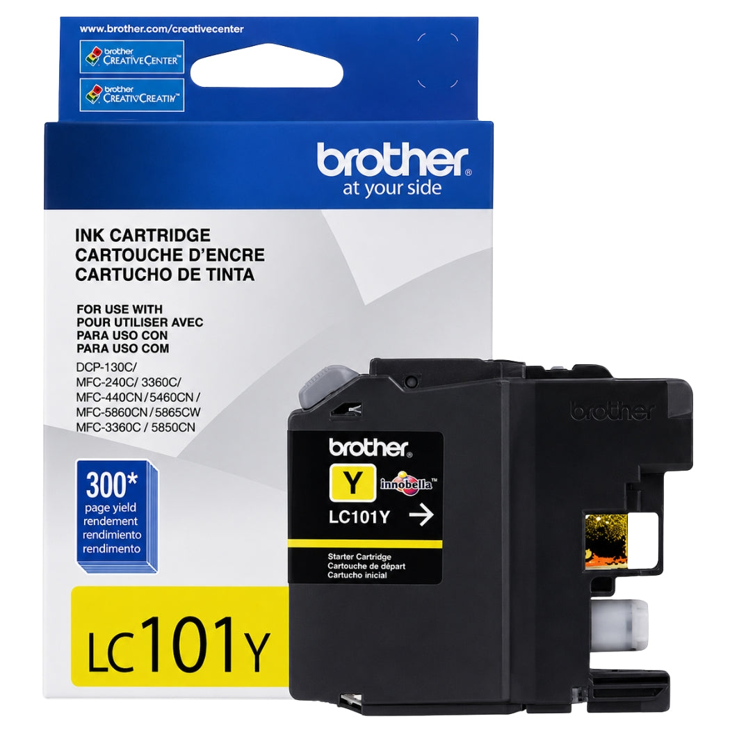 New, Pre-Owned - Brother LC101 Yellow Ink Cartridge