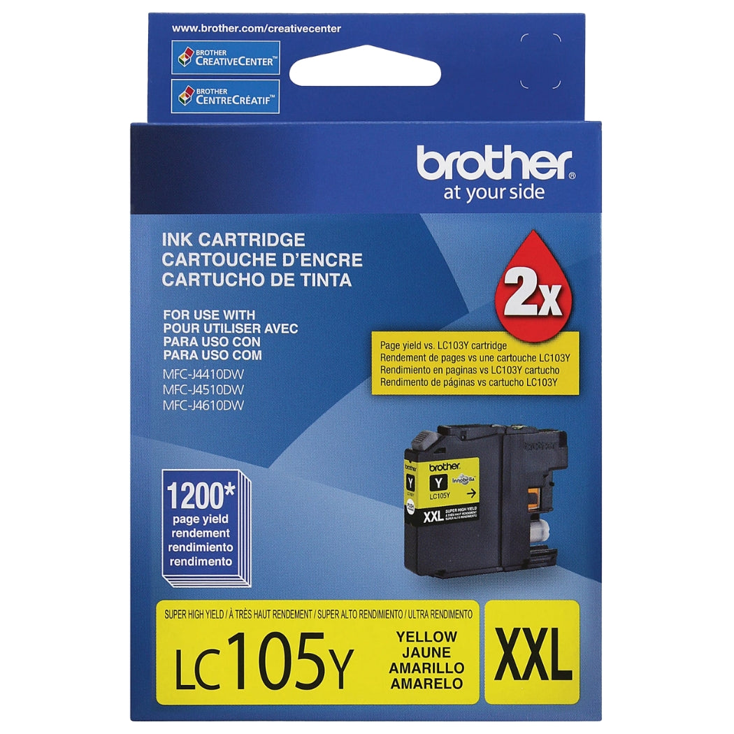 New, Pre-Owned - Brother LC105XXL Yellow Ink Cartridge