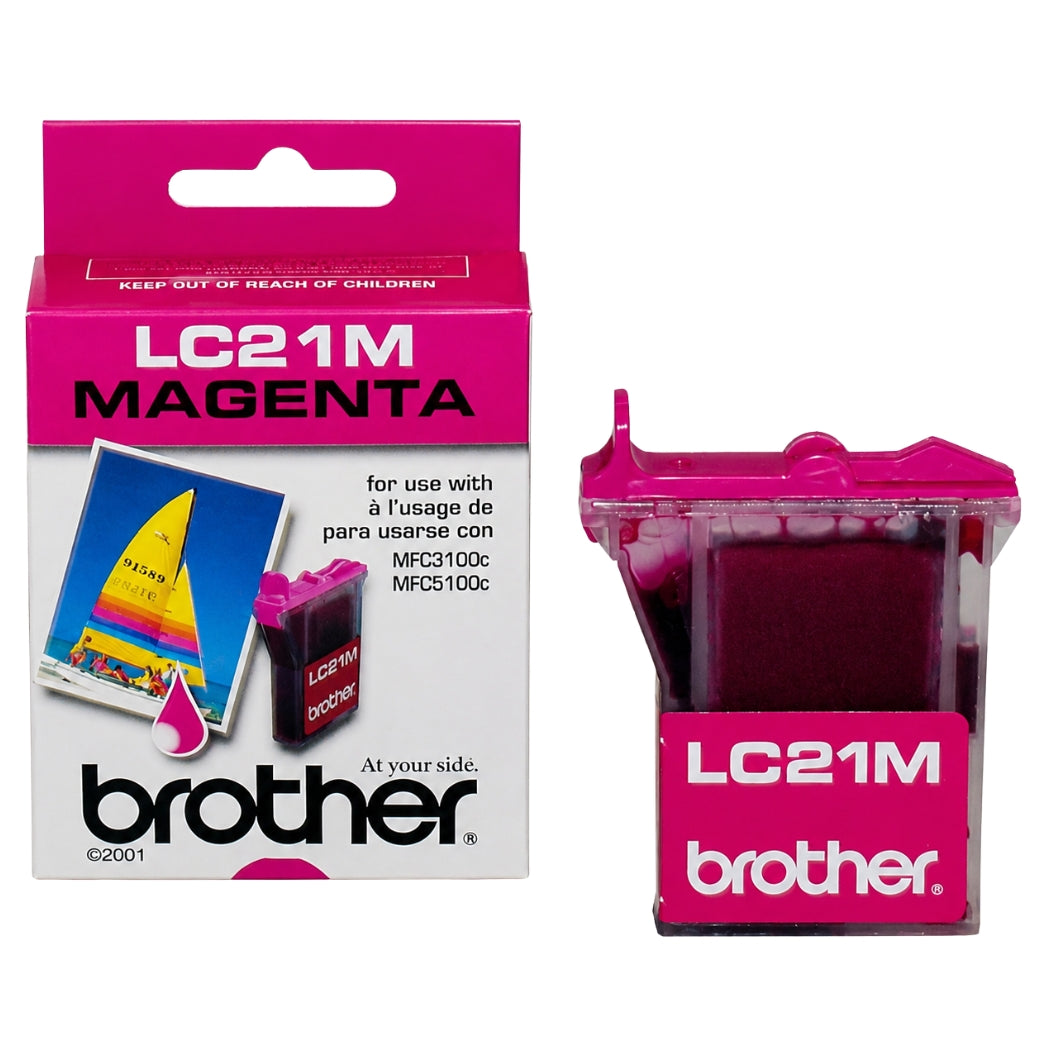 New, Pre-Owned - Brother LC21 Innobella Standard Yield Magenta Ink Cartridge, LC21M