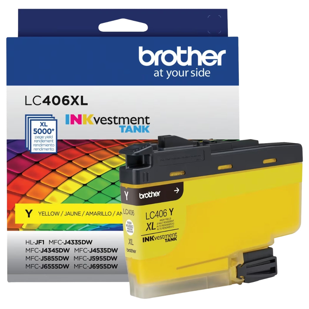 New, Pre-Owned - Brother LC406XL High Yield Yellow Ink Cartridge