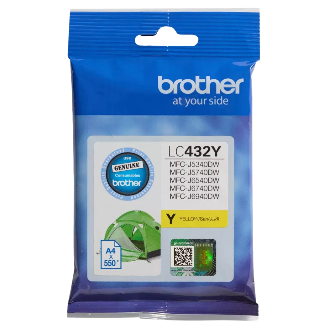 New, Pre-Owned - Brother LC432Y Standard Yield Yellow Ink Cartridge