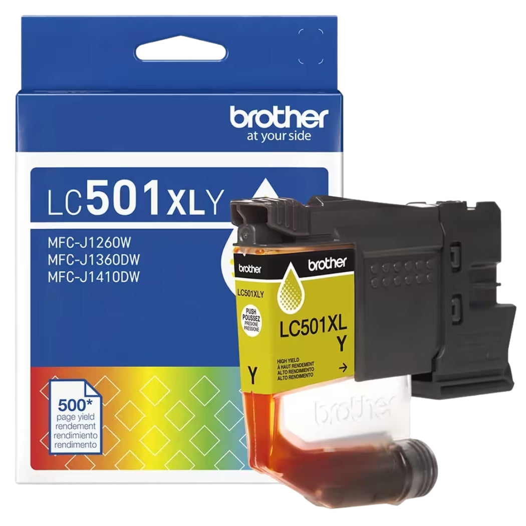 New, Pre-Owned - Brother LC501XL High Yield Yellow Ink Cartridge