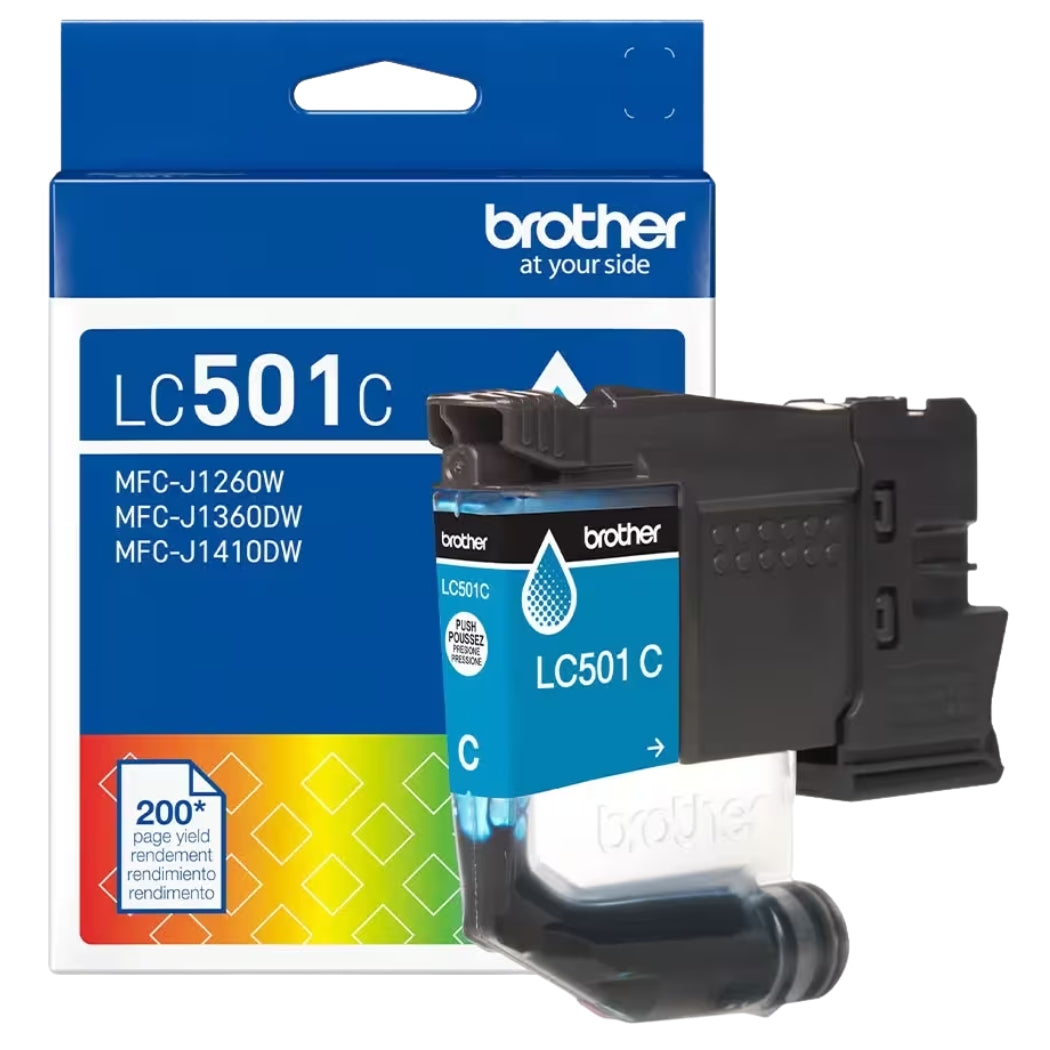 New, Pre-Owned - Brother LC501 Standard Yield Cyan Ink Cartridge