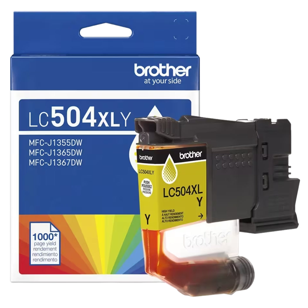 New, Pre-Owned - Brother LC504XL High Yield Yellow Ink Cartridge