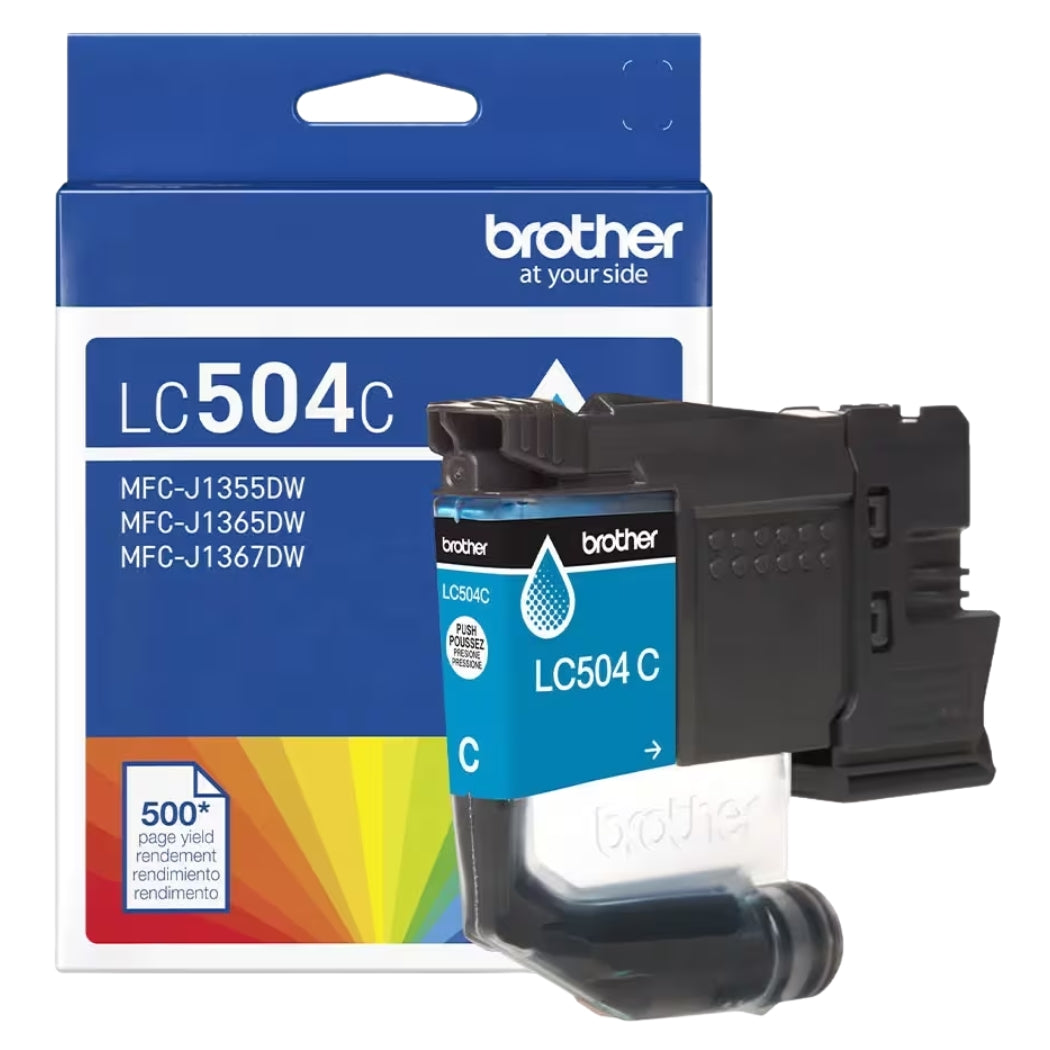 New, Pre-Owned - Brother LC504 Standard Yield Cyan Ink Cartridge