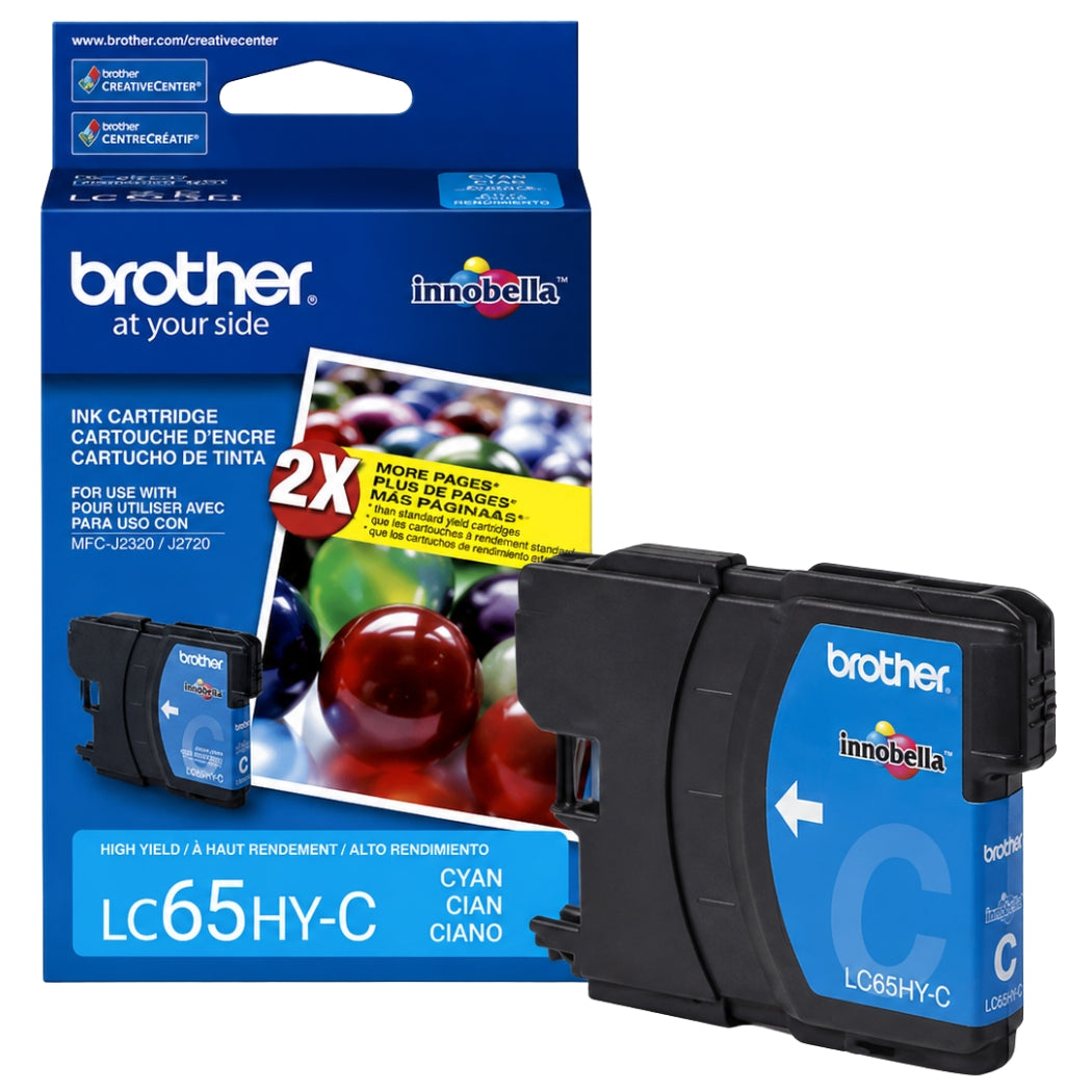 New, Pre-Owned - Brother LC65 Cyan Ink Cartridge