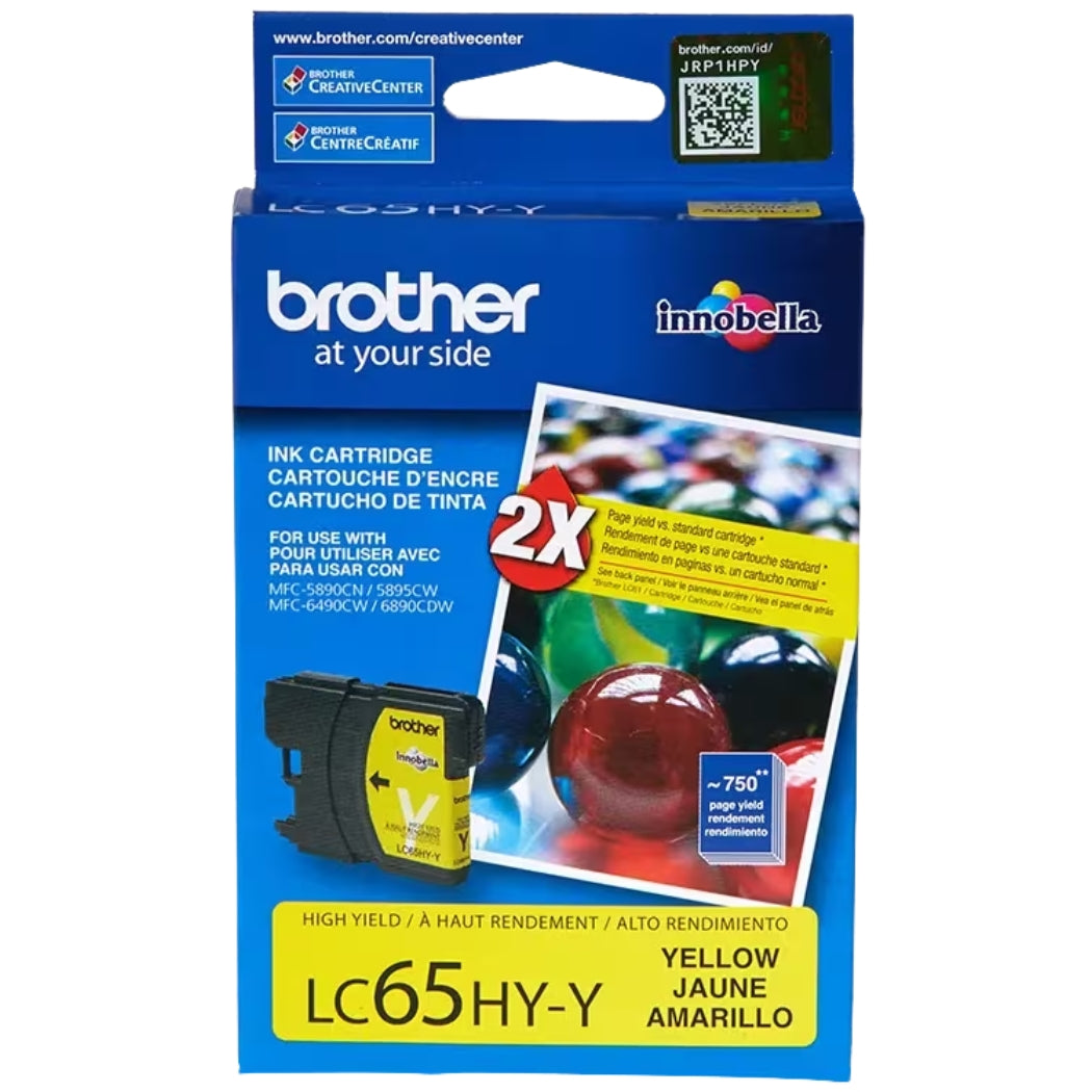 New, Pre-Owned - Brother LC65 Yellow Ink Cartridge