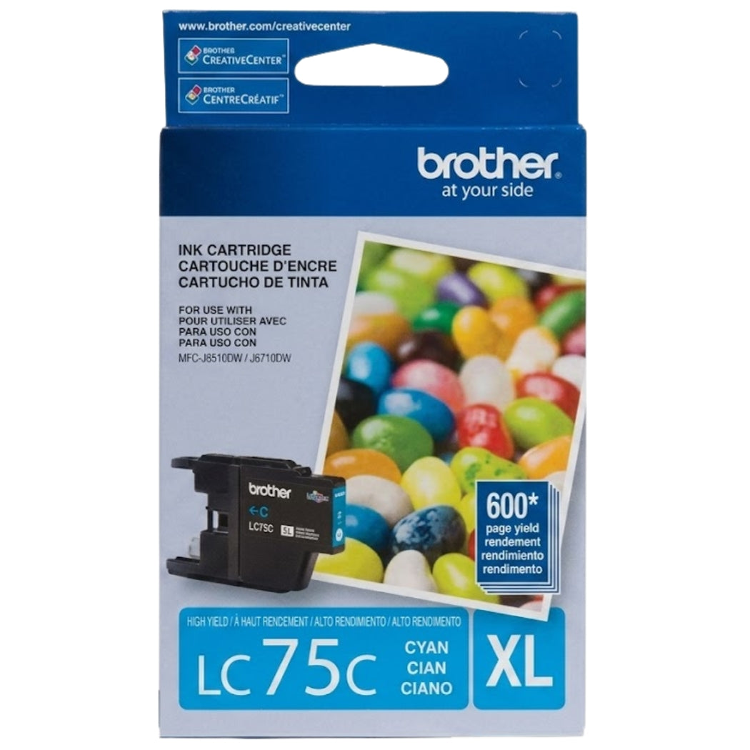 New, Pre-Owned - Brother LC75 Cyan Ink Cartridge