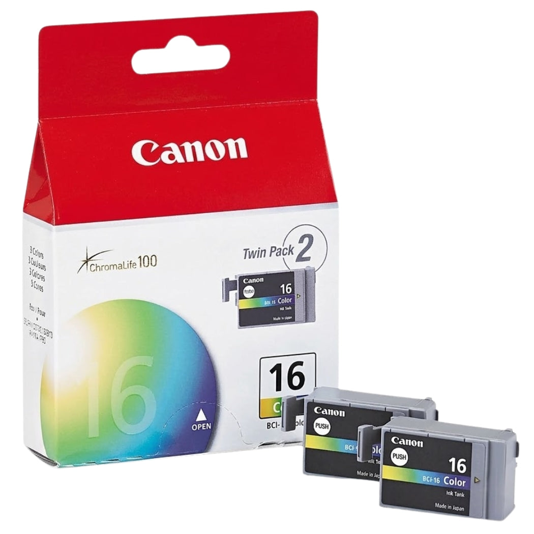 New, Pre-Owned - Canon BCI-16 Color Ink Cartridge-2 Pack