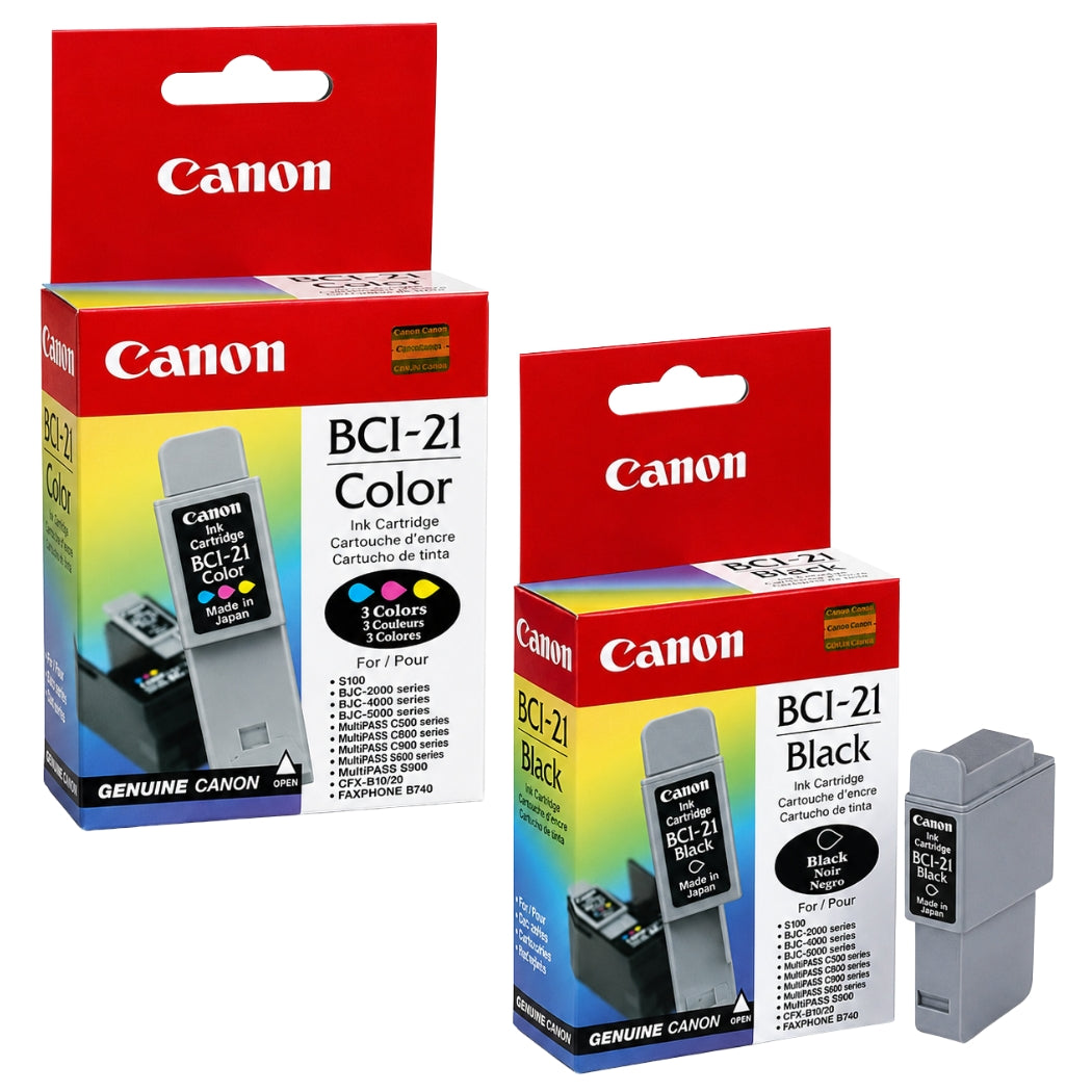 New, Pre-Owned - Canon BCI-21 Black & Color Ink Cartridge