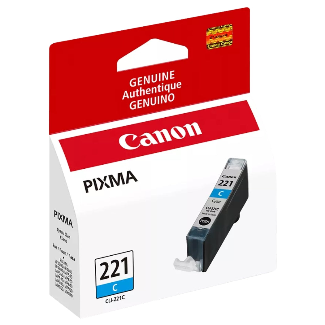 New, Pre-Owned - Canon CLI-221 Cyan Ink Cartridge