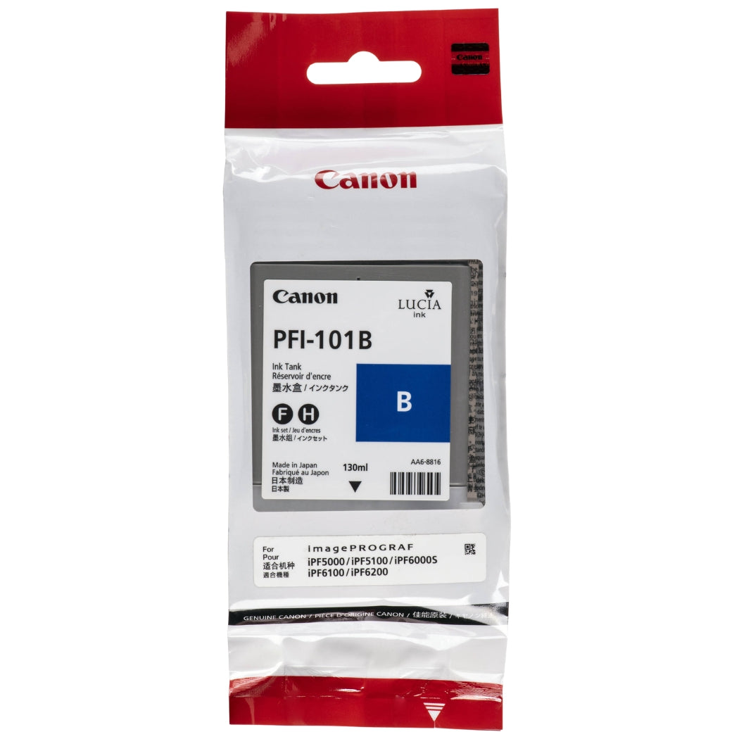 New, Pre-Owned - Canon PFI-101 130mL Blue Ink Cartridge