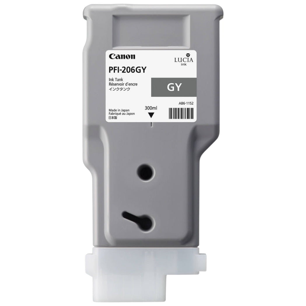 New, Pre-Owned - Canon PFI-206 300mL Gray Ink Cartridge