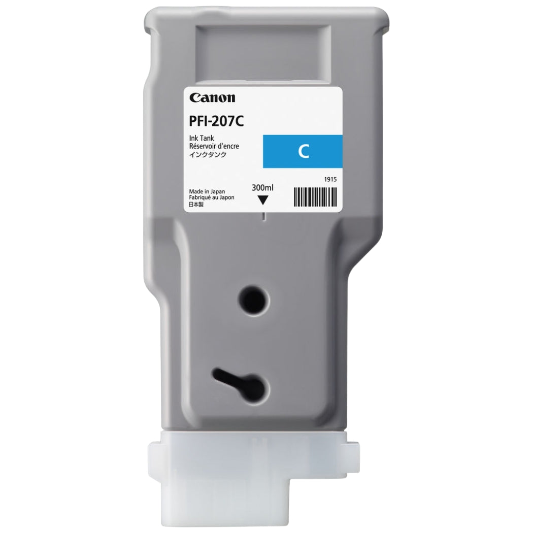 New, Pre-Owned - Canon PFI-207 300mL Cyan Ink Cartridge