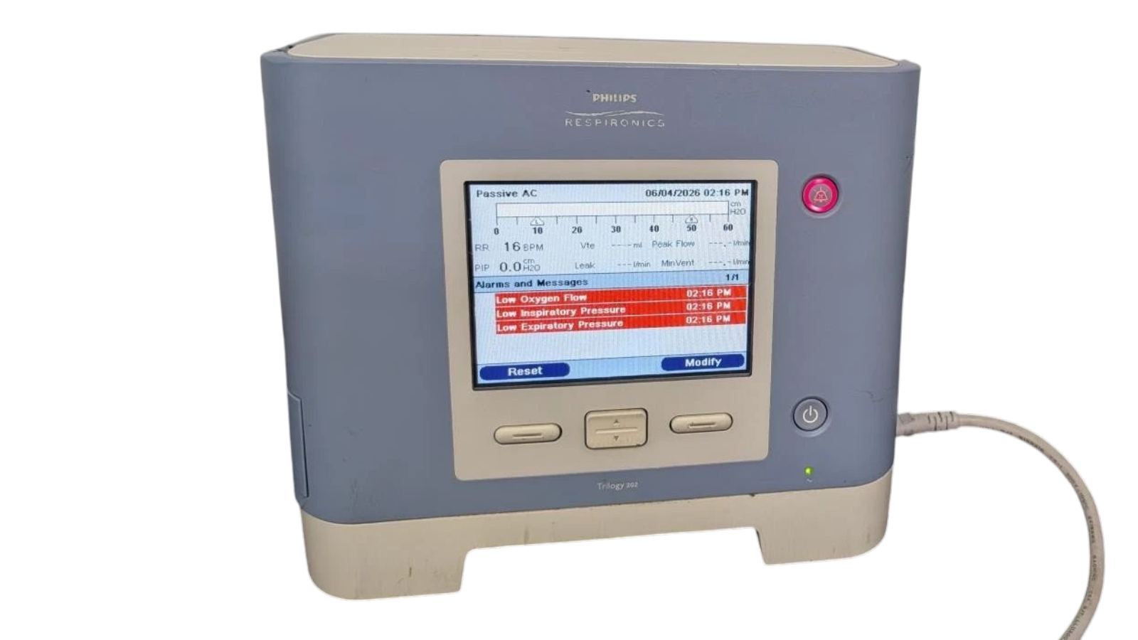 Philips Trilogy 202 Patient Monitor - 3600 Blower Hours 2026 Model