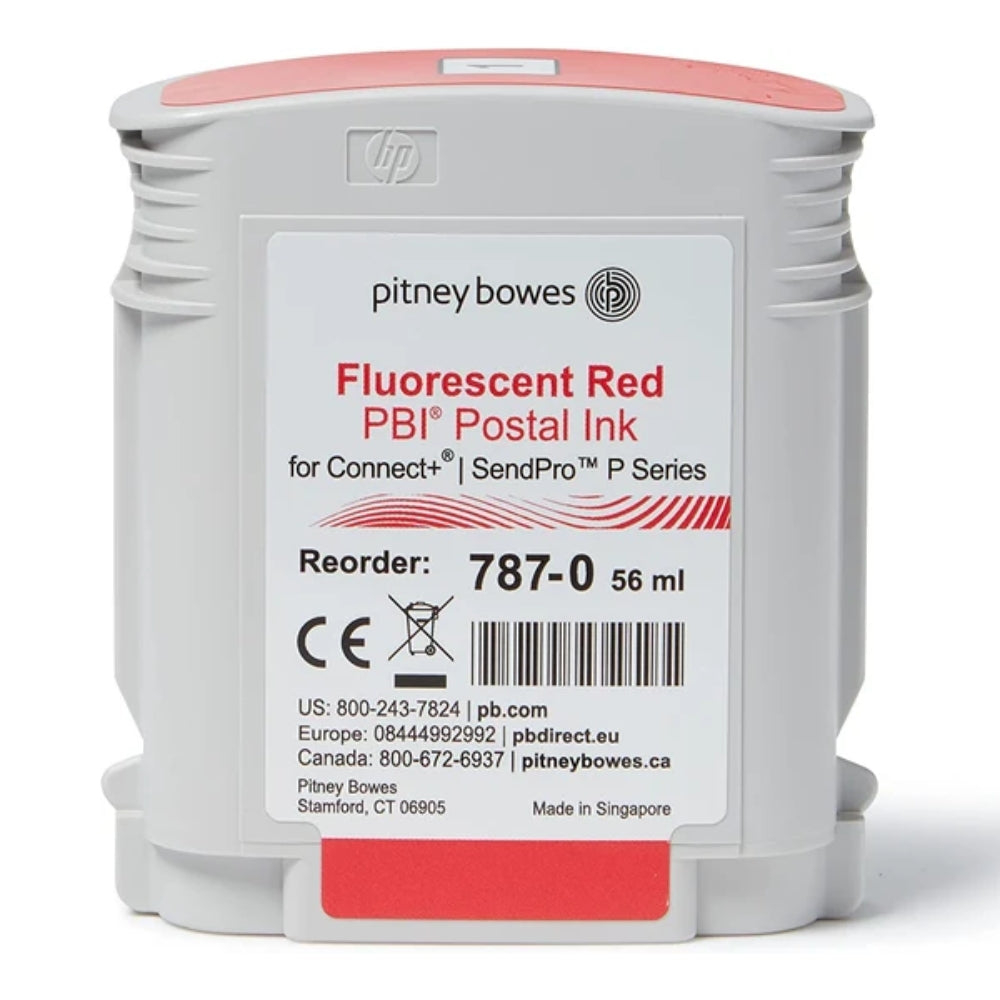 New, Pre-Owned - Pitney Bowes 787-0 Fluorescent Red Ink Cartridge