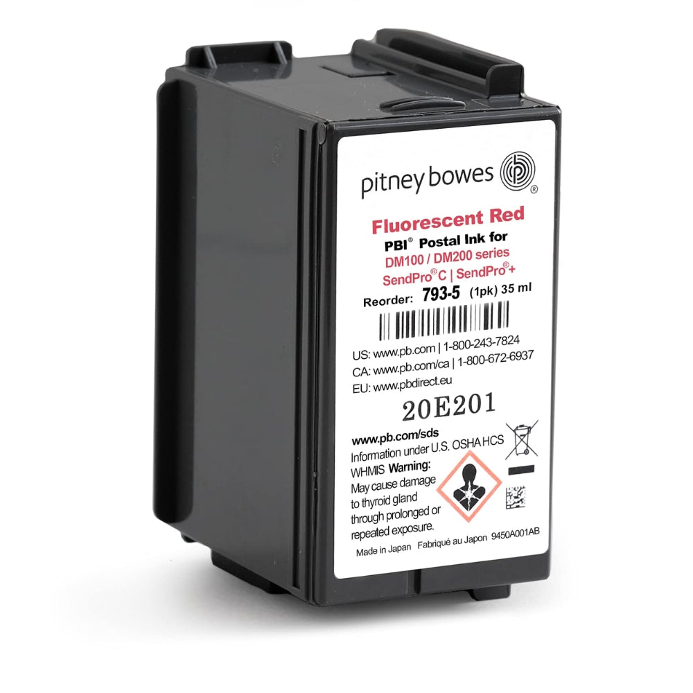 New, Pre-Owned - Pitney Bowes 793-5 Fluorescent Red Ink Cartridge