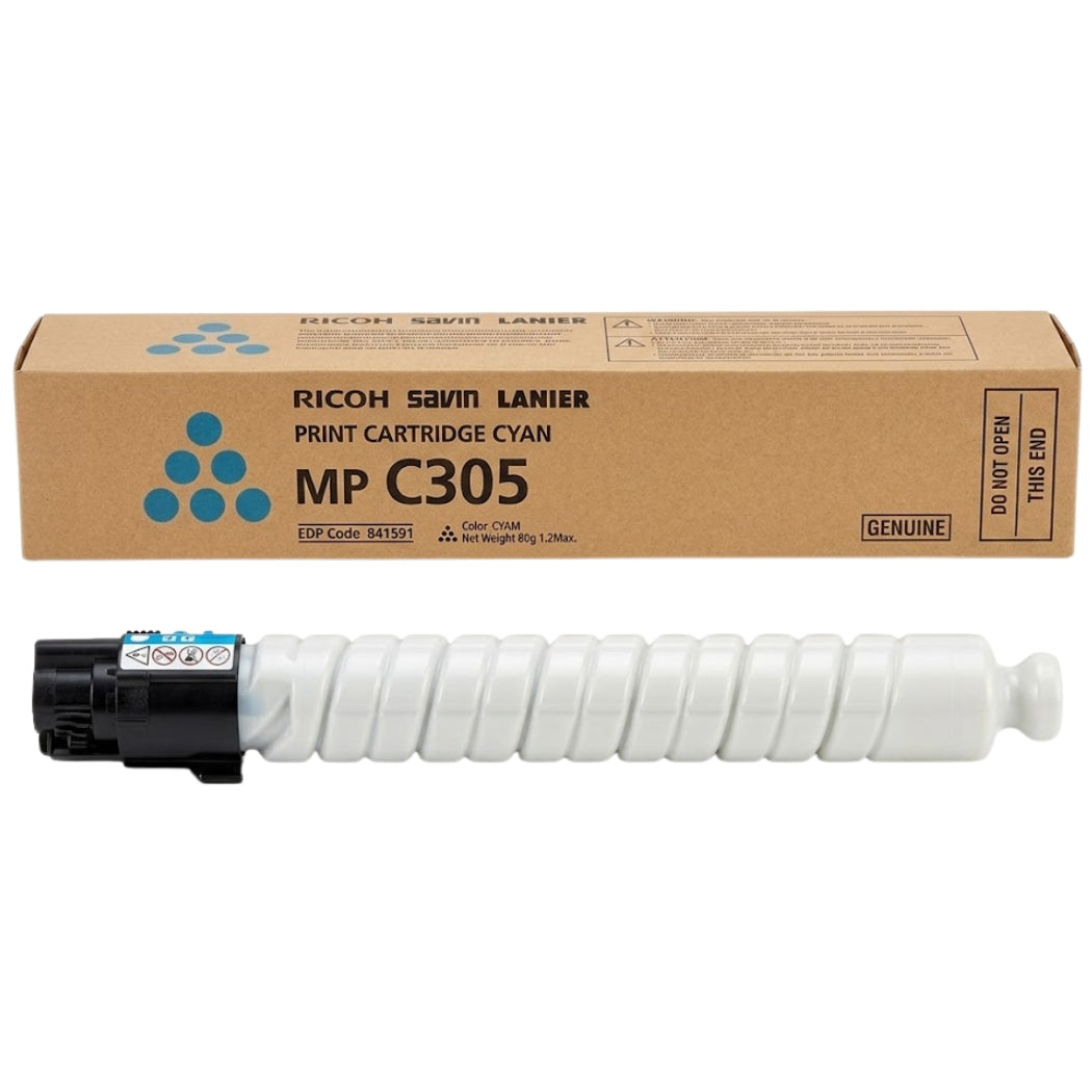 New, Pre-Owned - Ricoh MP C305 Cyan Toner Cartridge, 841591