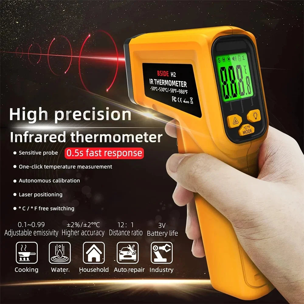 BSIDE H2 Infrared Thermometer -50~530°C with 12:1 Laser Ratio
