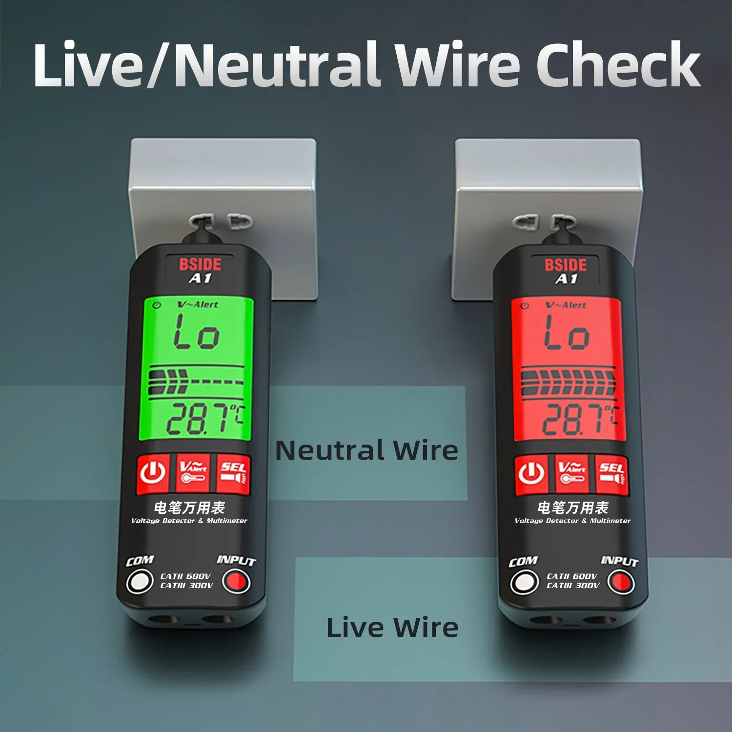 BSIDE A1 Non-Contact AC/DC Voltage Tester Pen