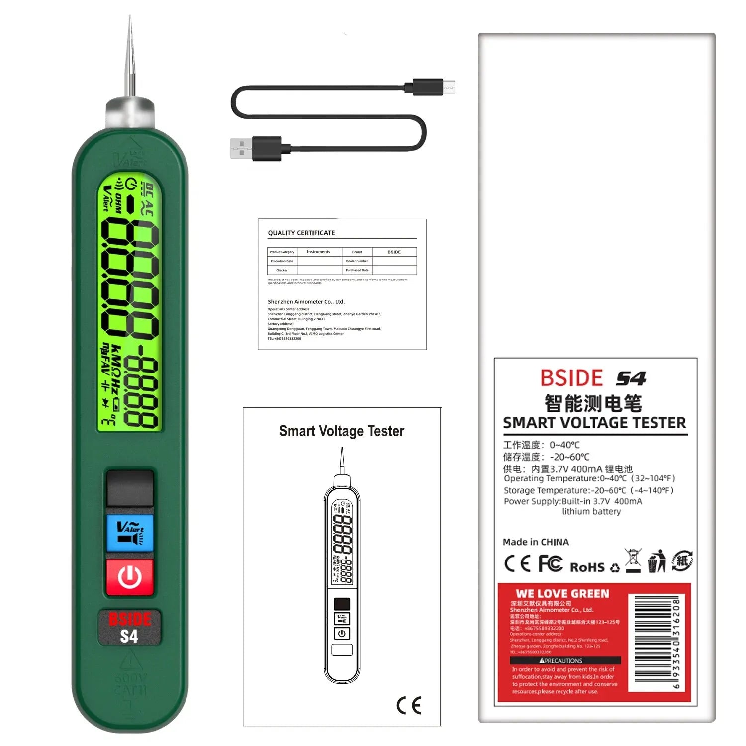 BSIDE S4/S4X Leakage Voltage Tester Pen with Backlight